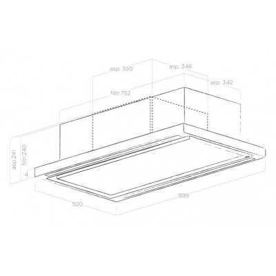 Elica Cloud seven 90 cm stainless steel ceiling filter hood