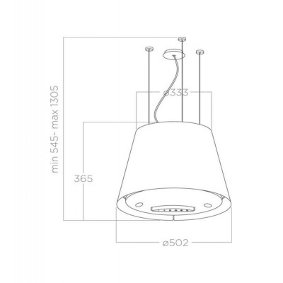 Elica Easy ux Inselhaube 50 cm weiß