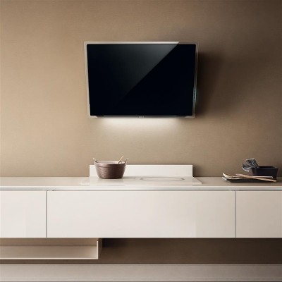 Elica Elle hotte murale inclinée 80 cm verre noir