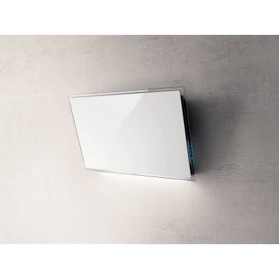 Elica Elle slanted wall hood 80 cm white glass