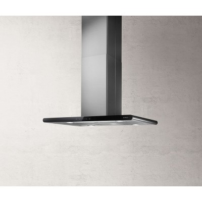 Elica Galaxy isla campana isla 90 cm acero inoxidable + cristal negro