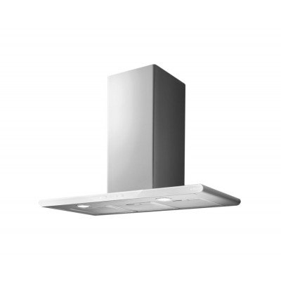 Elica Galaxy isla campana isla 90 cm acero inoxidable + cristal blanco