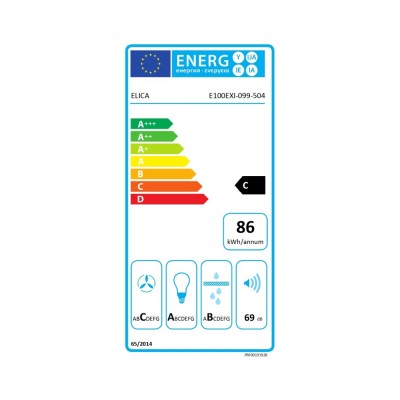 Elica Galaxy island  Hotte îlot 90 cm inox + verre blanc