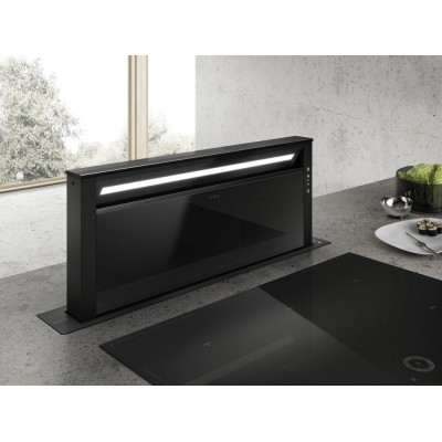 Elica Get up campana extractora descendente 90 cm negro