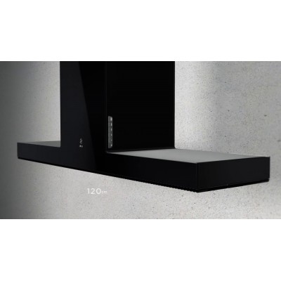 Elica Haiku Insel-Inselhaube 120 cm, schwarzes Glas