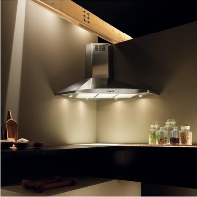 Campana rinconera de pared Elica Hydra 100 cm acero inoxidable
