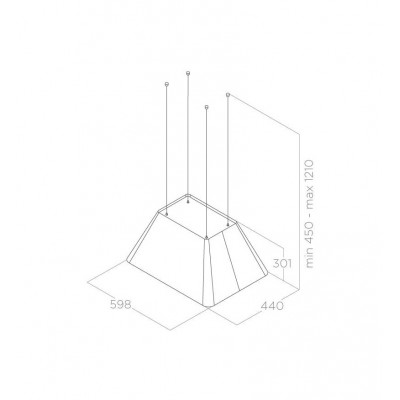 Elica Ikona light  Inselhaube 60 cm Edelstahl