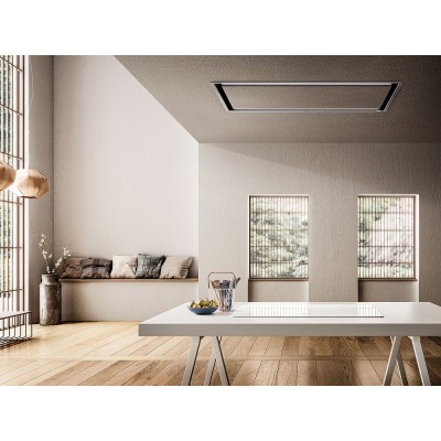 Einbau-Deckenhaube Elica Illusion Farbe 100 cm H 16 Edelstahl + abdeckbar