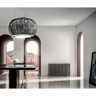 Elica Interstellar campana isla 65 cm cristal negro