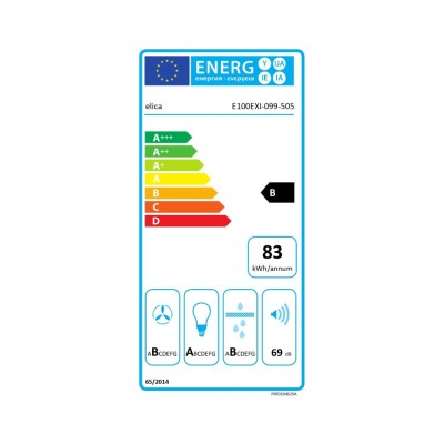 Elica Joy island  Hotte îlot 90 cm inox - verre blanc