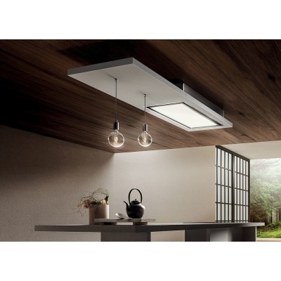 Elica Lullaby  Extractor hood vent ceiling + shelf 200 cm white wood