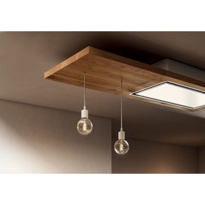 Elica Lullaby  Hotte filtrante plafond + étagère 200 cm bois de chêne