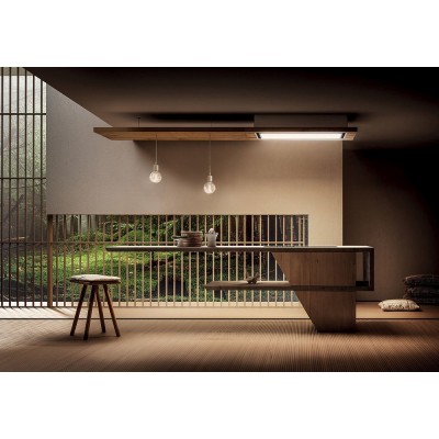 Campana filtrante de techo Elica Lullaby + estante de madera de roble 200 cm