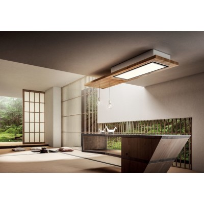 Campana filtrante de techo Elica Lullaby + estante de madera de roble 200 cm