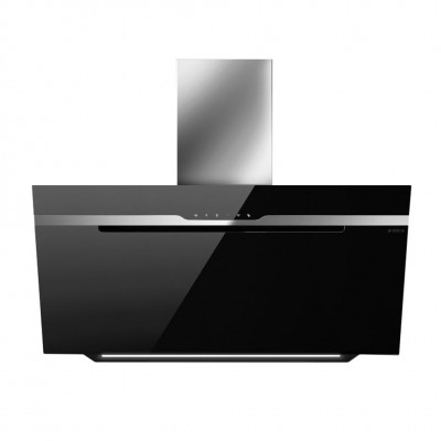 Elica Majestic no drip inclined wall hood 90 cm black glass