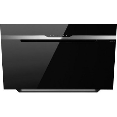 Elica Majestic no drip inclined wall hood 90 cm black glass