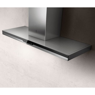 Elica Météorite hotte murale 90 cm acier inoxydable + verre noir