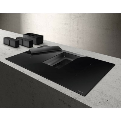 Elica Nikolatesla alpha bl/a/78 piano induzione cappa integrata 80 cm vetro nero