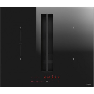 Elica Nikolatesla fit bl/a/60 Induktionskochfeld integrierte Dunstabzugshaube 60 cm schwarzes Glas