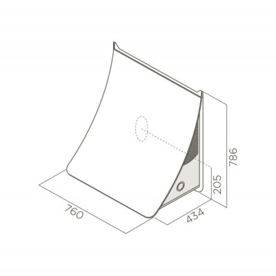 Elica Nuage panelable wall hood 75 cm