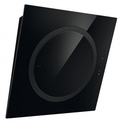 Elica Om air cappa parete inclinata 75 cm vetro nero