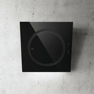 Elica Om air cappa parete inclinata 75 cm vetro nero