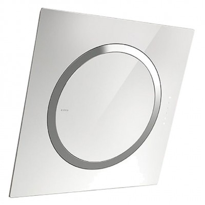 Campana mural inclinada Elica Om air 75 cm cristal blanco