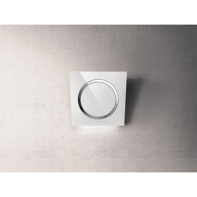 Elica Om Air geneigte Wandhaube 75 cm, weißes Glas