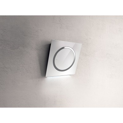 Elica Om air hood inclined wall 75 cm white glass