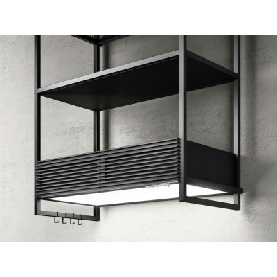Elica Open swift  Wall mounted hood vent + smoked glass shelf 80 cm