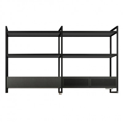 Elica Open swift wall hood + 4 smoked glass shelves 160 cm