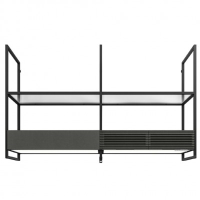 Elica Open swift  Wall mounted hood vent + 2 clear glass shelves 160 cm