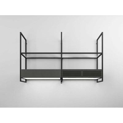 Elica Open swift wall hood + 2 clear glass shelves 160 cm