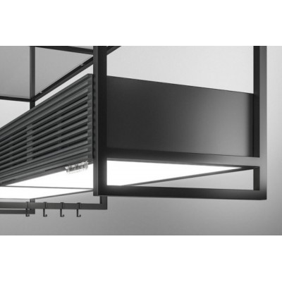 Elica Open swift campana isla superior + balda cristal ahumado 80 cm