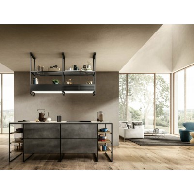 Campana isla Elica Open swift superior + baldas cristal extra claro 160 cm