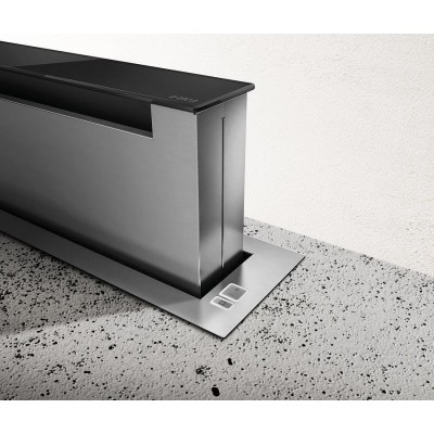 Elica Pandora gme ix/a/90 Downdraft-Bodenhaube 90 cm Edelstahl + Schwarz