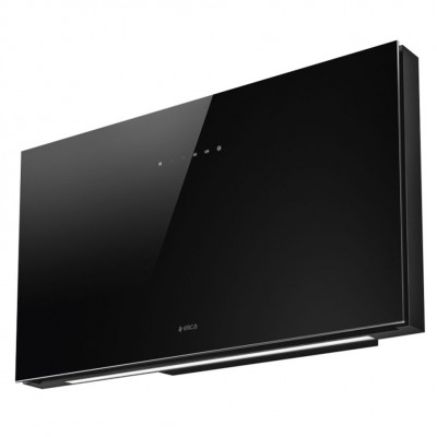 Elica Plat wall hood 55 cm black glass