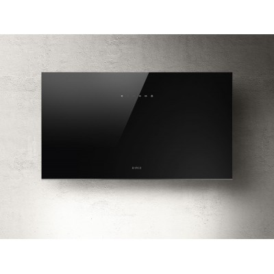 Elica Plat wall hood 55 cm black glass