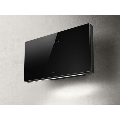 Elica Plat wall hood 55 cm black glass