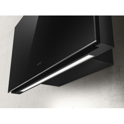 Elica Plat wall hood 55 cm black glass