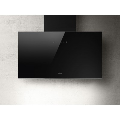 Elica Plat wall hood 55 cm black glass