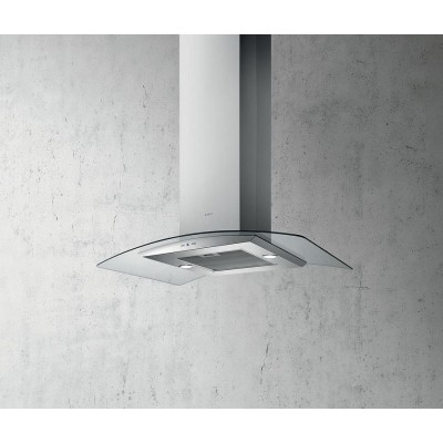 Elica Reef Insel-Inselhaube 90 cm Edelstahl + Glas