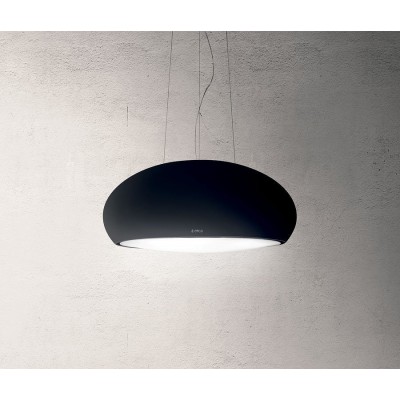 Elica Seashell hotte îlot suspendue 80 cm noir
