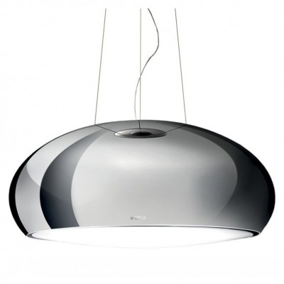 Elica Seashell hotte îlot suspendue 80 cm acier inoxydable
