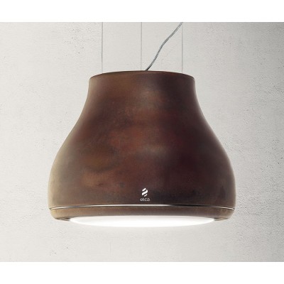 Elica Shining campana isla suspendida 50 cm óxido
