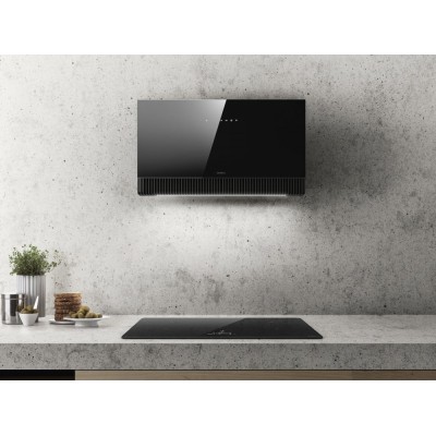Elica Super Plat hotte murale 80 cm verre noir