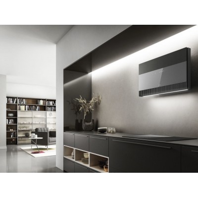 Elica Super Plat hotte murale 80 cm verre gris