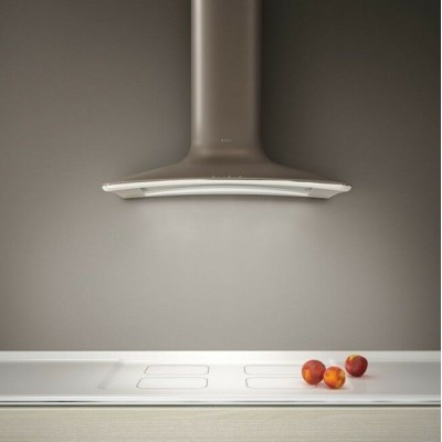 Elica Sweet  Wall mounted hood vent + dove gray fireplace extension 85 cm