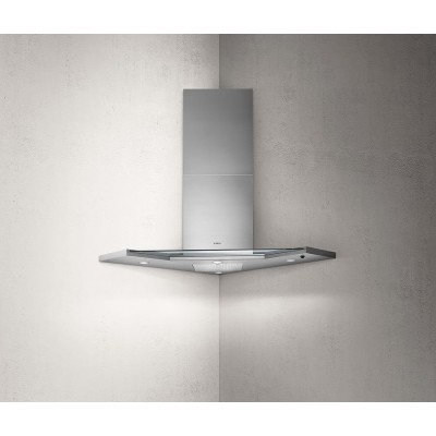 Elica Synthesis  Corner hood vent wall 100 cm stainless steel + glass