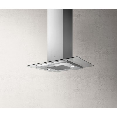 Elica Tribe Insel-Inselhaube 90 cm Edelstahl + Glas